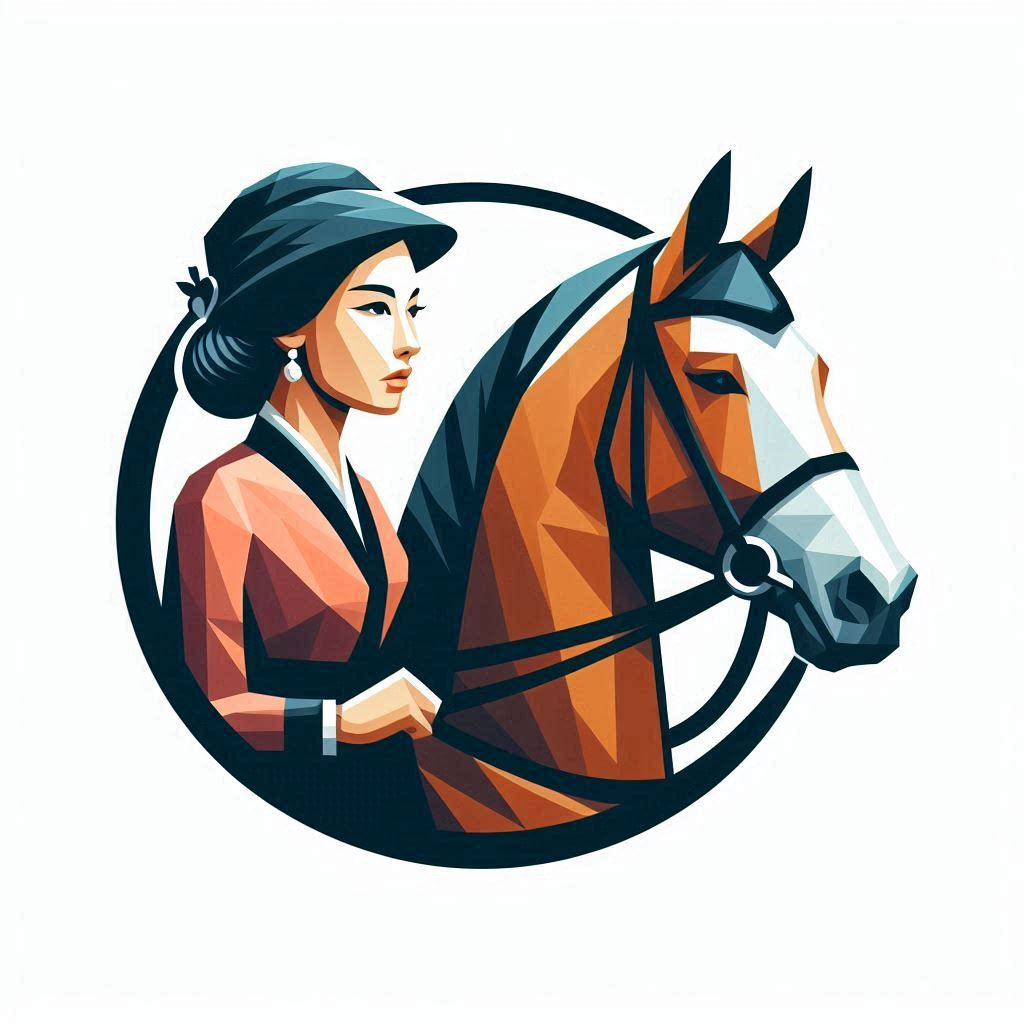 Illustration d'une cavalière et de son cheval